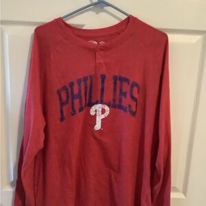 Philadelphia Phillies Henley Long Sleeve T-Shirt